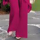 ✨️Nouveaux arrivages✨️Deux-pièces pour femmes : Charmant top asymétrique & pantalon à jambes larges（🔥50 % de réduction）