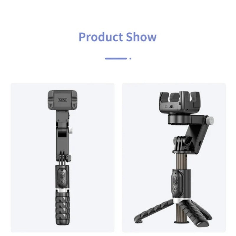 Stabilisateur à cardan pliable à 3 axes et rotatif à 360° pour l'enregistrement sur smartphone