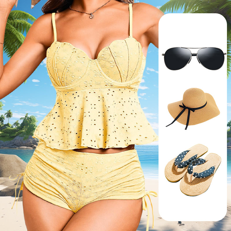 💖VENTE CHAUDE 49% DE RÉDUCTION💖 Maillots de bain femme Tankini Push-Up avec Boyshort