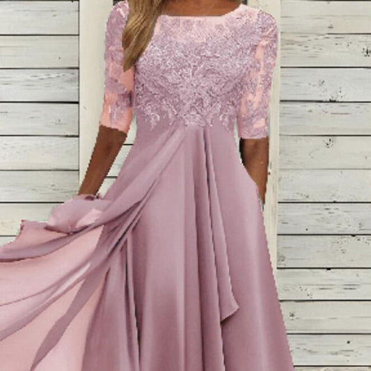 💖NOUVEL ARRIVAGE OFFRE LIMITÉE DANS LE TEMPS💖Élégante robe de cocktail fluide brodée