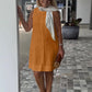 Robe décontractée sans manches à col rond pour femmes
