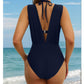 ⏳Temps limité 50% de réduction💥🩱étéExplosion☀️Zweiteiliges Ensemble de maillot de bain pour femme avec nœud en couleur unie