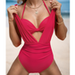 ⏳Temps limité 50% de réduction💥🩱étéExplosion☀️Zweiteiliges Ensemble de maillot de bain pour femme avec nœud en couleur unie