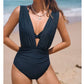 ⏳Temps limité 50% de réduction💥🩱étéExplosion☀️Zweiteiliges Ensemble de maillot de bain pour femme avec nœud en couleur unie