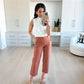 🔥VENTE CHAUDE 2025🔥Pantalon large court en sergé extensible