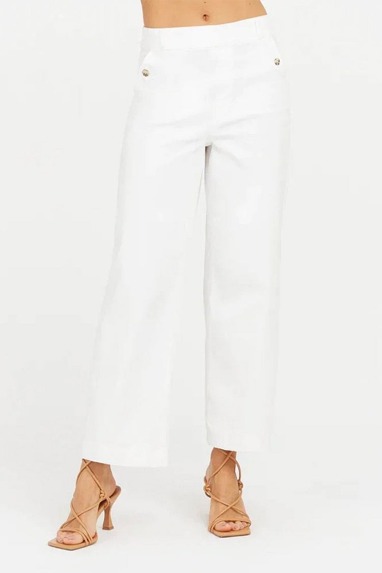 🔥VENTE CHAUDE 2025🔥Pantalon large court en sergé extensible