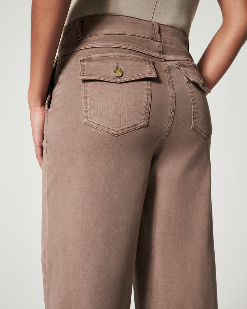 🔥VENTE CHAUDE 2025🔥Pantalon large court en sergé extensible