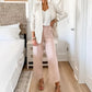 🔥VENTE CHAUDE 2025🔥Pantalon large court en sergé extensible