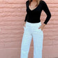 🔥VENTE CHAUDE 2025🔥Pantalon large court en sergé extensible