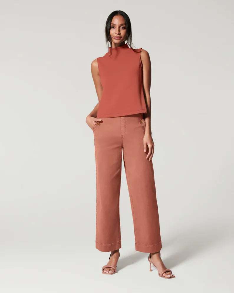 🔥VENTE CHAUDE 2025🔥Pantalon large court en sergé extensible