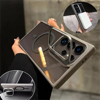 Étui magnétique pour téléphone avec béquille pour Samsung