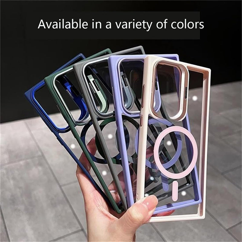 Étui magnétique pour téléphone avec béquille pour Samsung