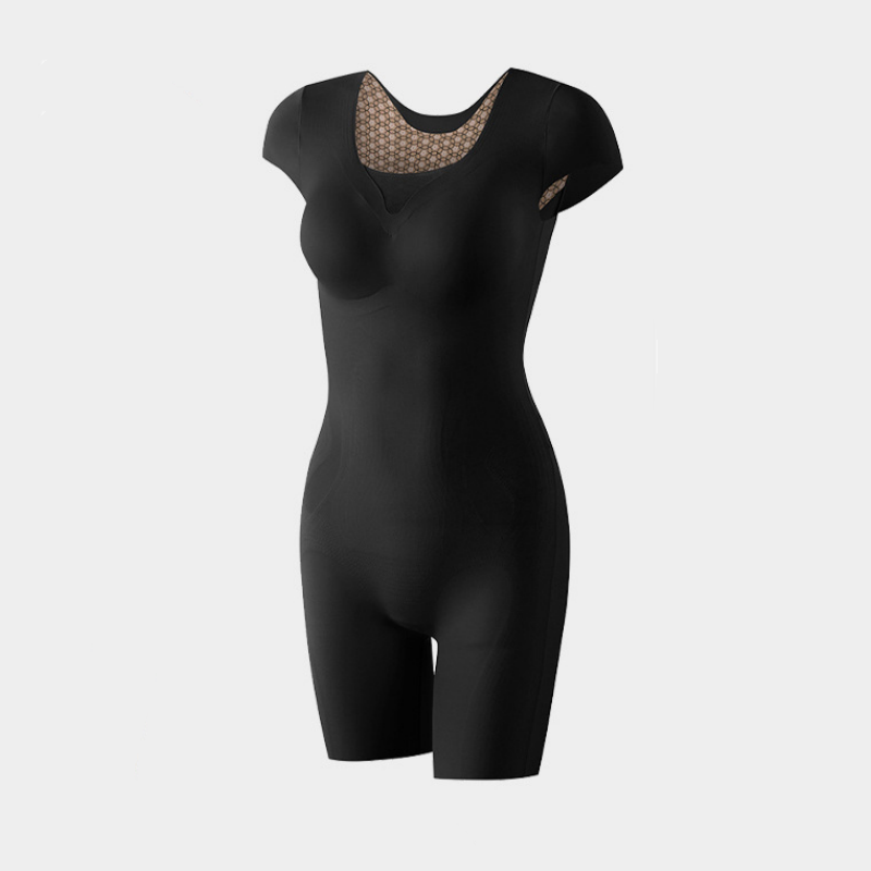 💖Corset moulant sans soutien-gorge à manches courtes pour femmes