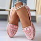 Chaussures à semelles souples et à fleurs pour femmes