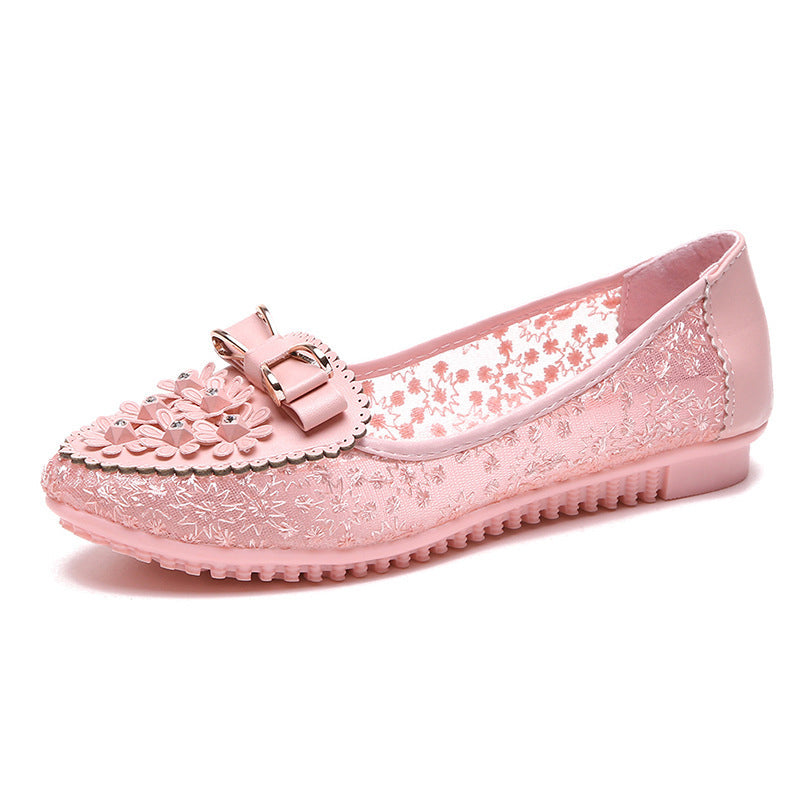 Chaussures à semelles souples et à fleurs pour femmes