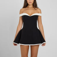 Robe Mini Sexy à Épaules Dénudées pour Femmes