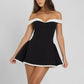 Robe Mini Sexy à Épaules Dénudées pour Femmes