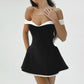 Robe Mini Sexy à Épaules Dénudées pour Femmes