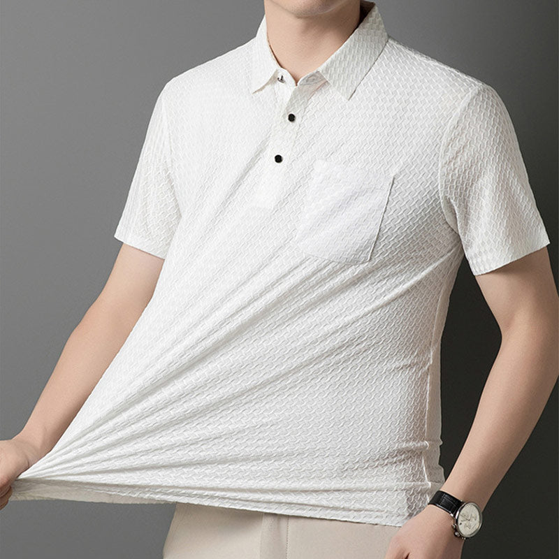 🔥 Chemise homme à manches courtes texturée 🌬️ Confortable et respirante, texture élégante, parfaite pour un usage professionnel et décontracté !