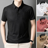 🔥 Chemise homme à manches courtes texturée 🌬️ Confortable et respirante, texture élégante, parfaite pour un usage professionnel et décontracté !