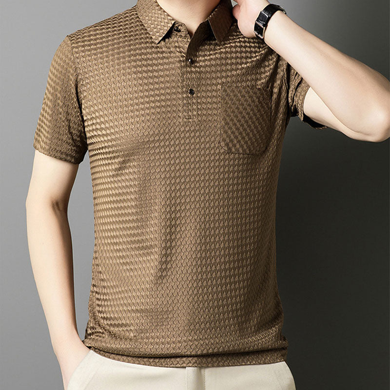 🔥 Chemise homme à manches courtes texturée 🌬️ Confortable et respirante, texture élégante, parfaite pour un usage professionnel et décontracté !