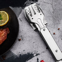 👨‍🍳👍3-in-1 Ustensiles de barbecue de camping, fourchette, pelle, clip