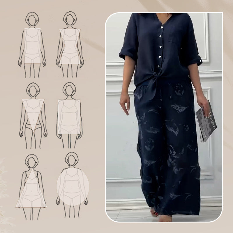 Ensemble deux pièces pour femme, cardigan ample et pantalon taille haute