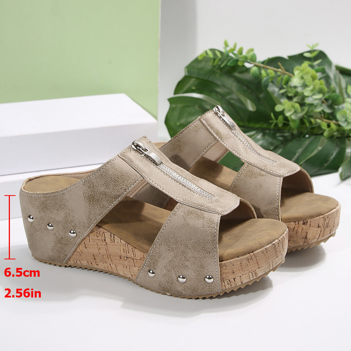 🔥 Sandales orthopédiques à bout ouvert et à talon compensé à la mode.