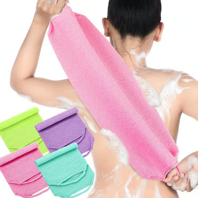 Serviette Exfoliante pour le Dos avec Poignées