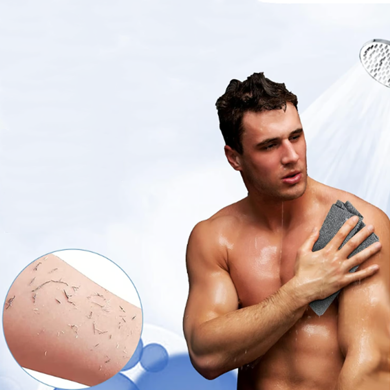 Serviette Exfoliante pour le Dos avec Poignées