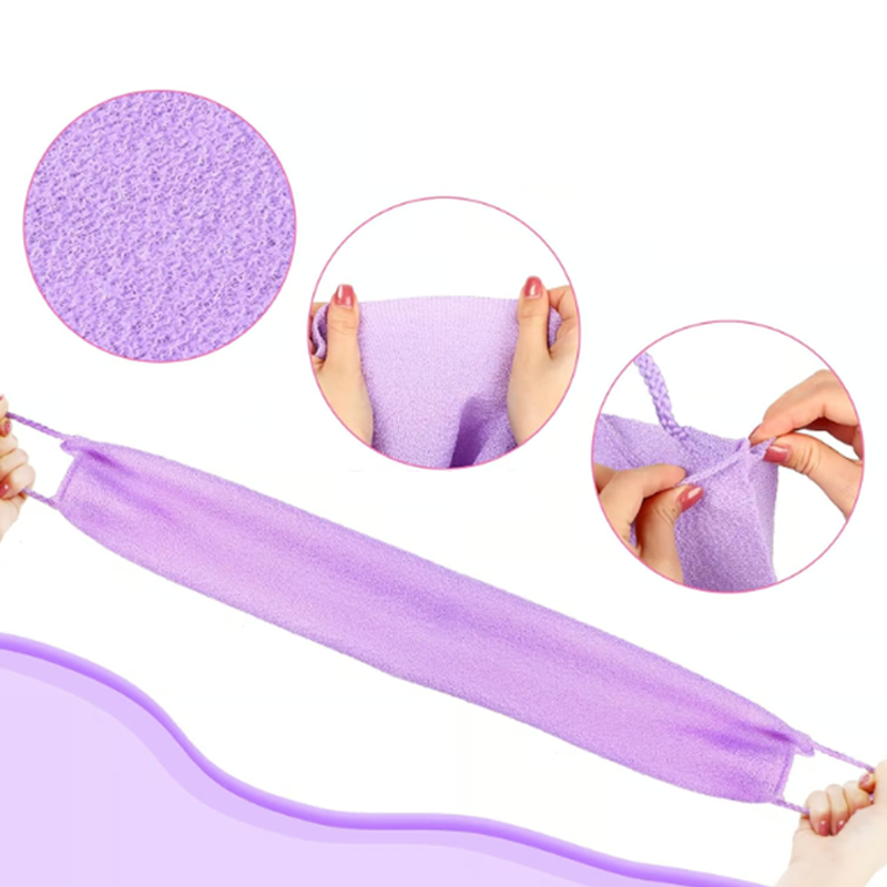 Serviette Exfoliante pour le Dos avec Poignées