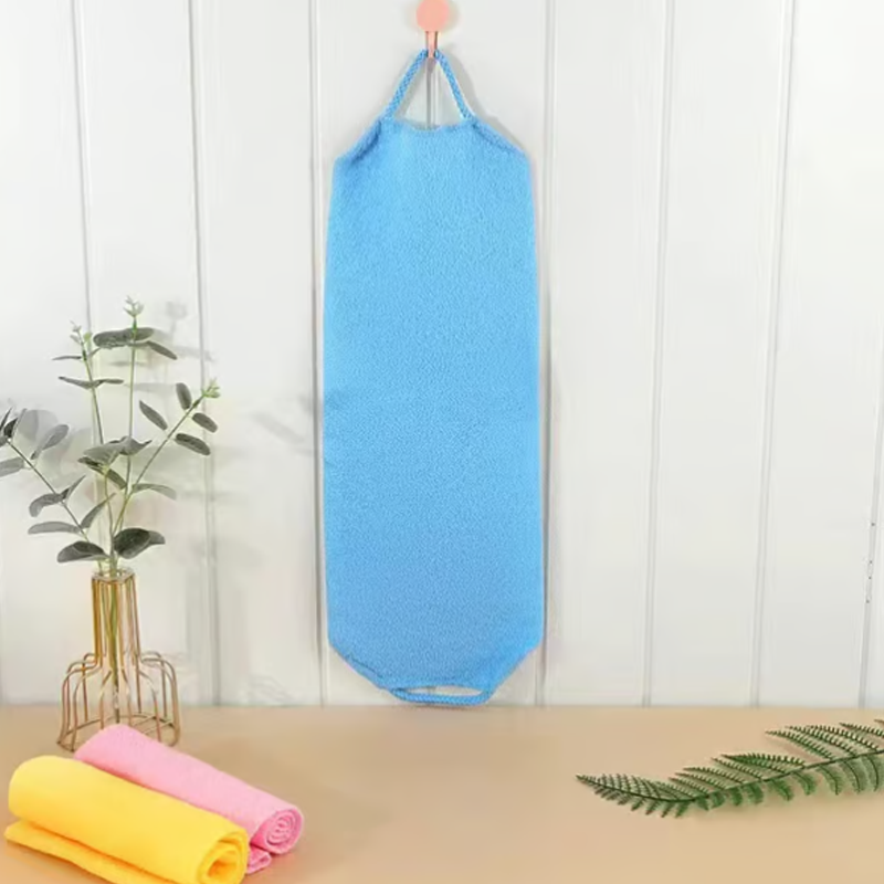 Serviette Exfoliante pour le Dos avec Poignées