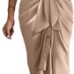 Robe chemise boutonnée en satin pour femme