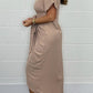 Robe chemise boutonnée en satin pour femme