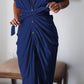 Robe chemise boutonnée en satin pour femme
