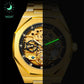 Montre mécanique de luxe squelette pour hommes