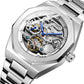 Montre mécanique de luxe squelette pour hommes