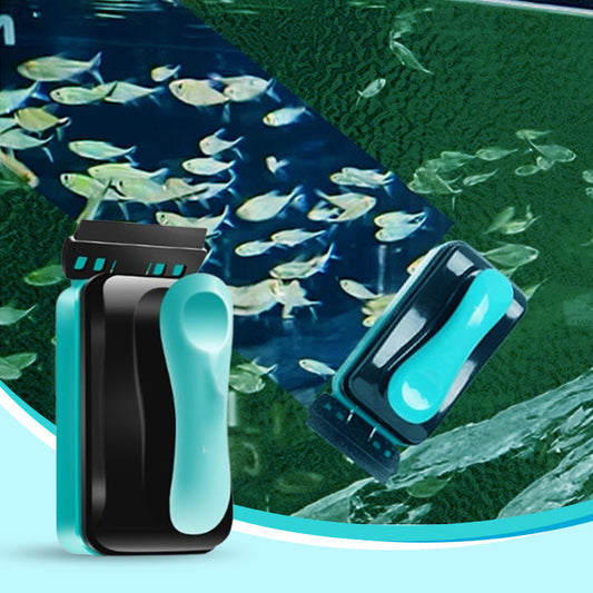 💯🪒Temps limité moitié prix - Brosse magnétique de nettoyage du verre pour l'aquarium