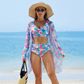 🔥 Hot Sale 🔥Maillot de bain 3 pièces imprimé multicolore pour femme