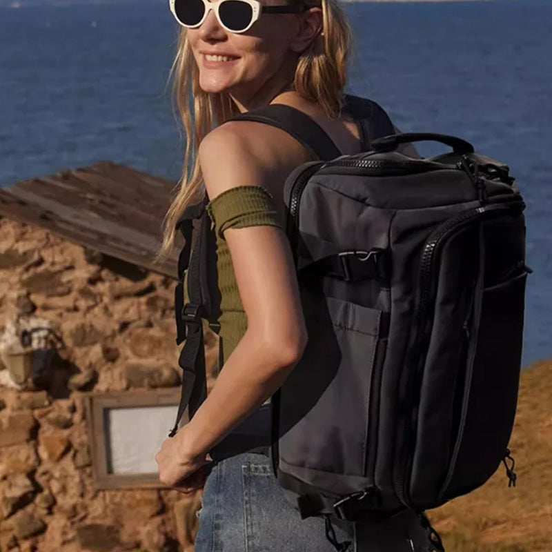 Sac à dos pour bagages de grande capacité en forme de boîte