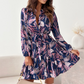 🌴Spécial étés🌴Robe chemise froncée à la taille avec motif floral