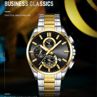 ⌚Montre-bracelet d'affaires en acier inoxydable pour homme