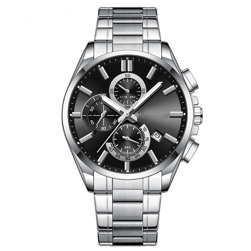 ⌚Montre-bracelet d'affaires en acier inoxydable pour homme