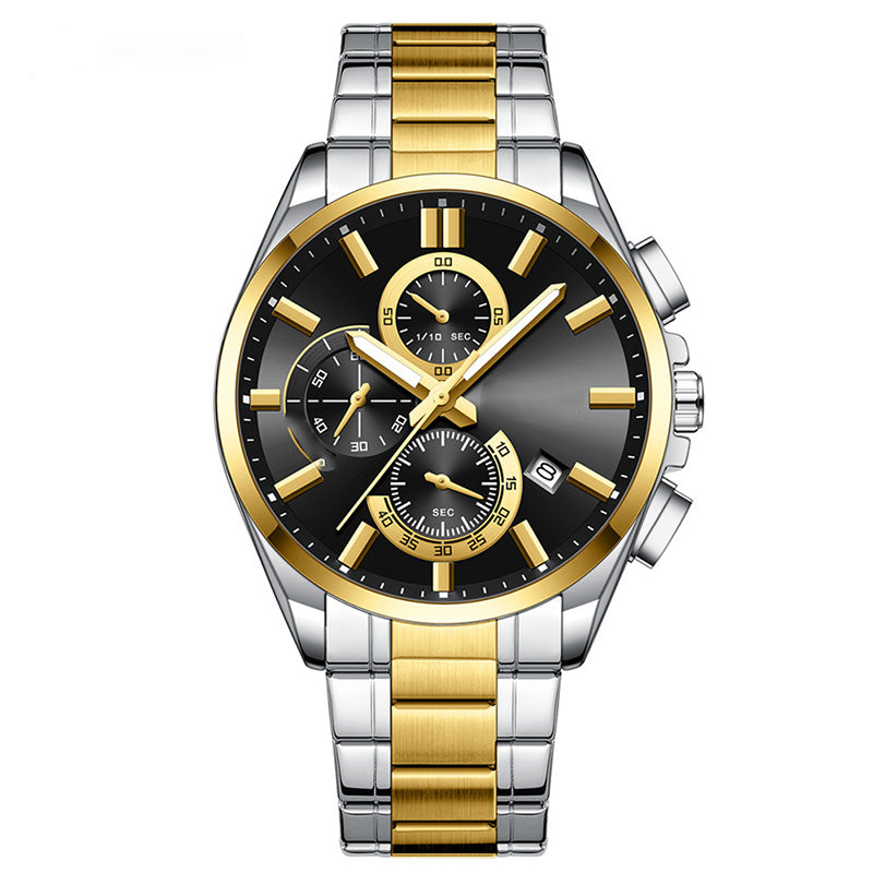 ⌚Montre-bracelet d'affaires en acier inoxydable pour homme