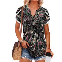 🔥👚【S-4XL】T-shirt imprimé à manches courtes pour femmes