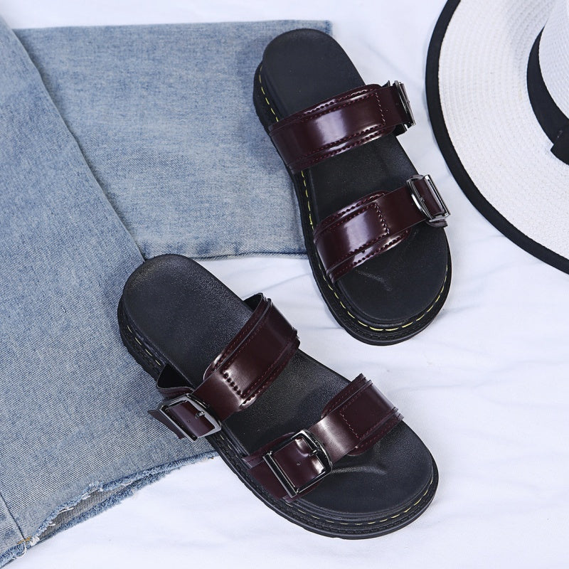 🌞Nouveautés de l'été🎁Sandales à boucles pour femmes, à plateforme souple et décontractée