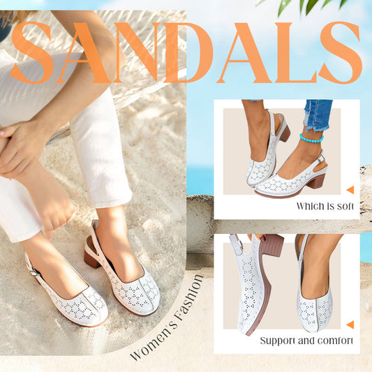 🏖️Soldes d'été 50% de réduction🌼Sandales à talons hauts creusés pour femmes
