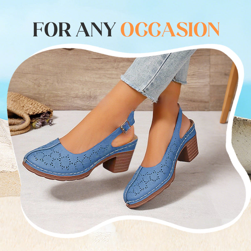 🏖️Soldes d'été 50% de réduction🌼Sandales à talons hauts creusés pour femmes
