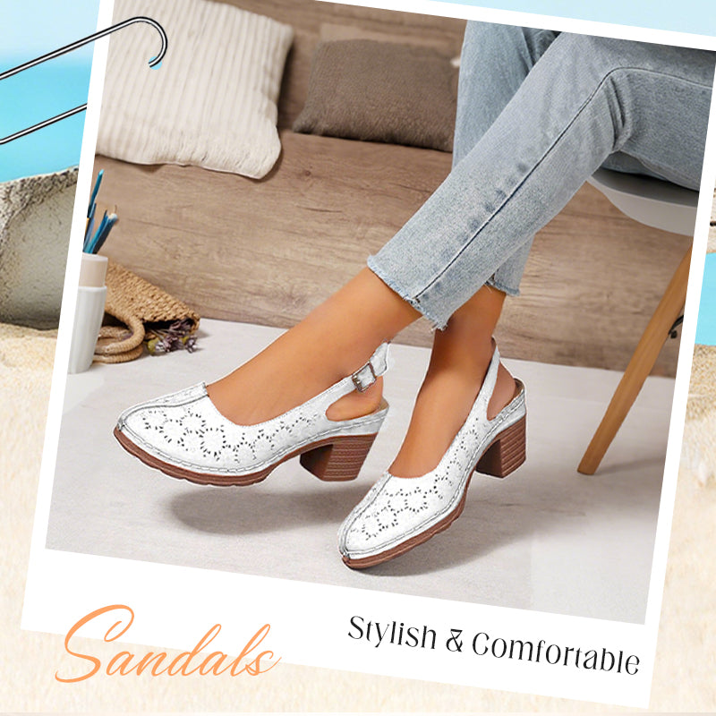 🏖️Soldes d'été 50% de réduction🌼Sandales à talons hauts creusés pour femmes