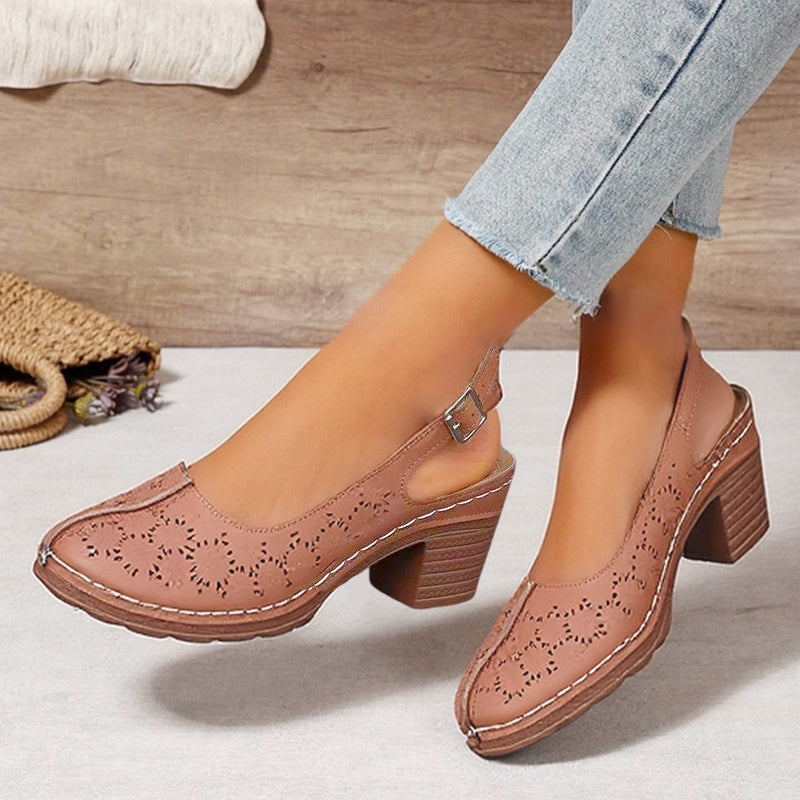 🏖️Soldes d'été 50% de réduction🌼Sandales à talons hauts creusés pour femmes